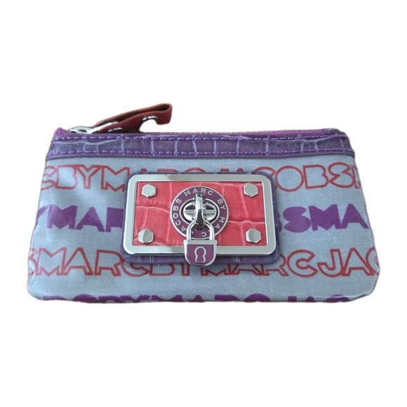 Handbags - Marc by Marc Jacobs Zip Wallet Coin Pouch with Logo Lock Purple Red